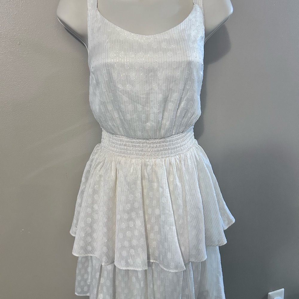 Elegant White Layered Dress